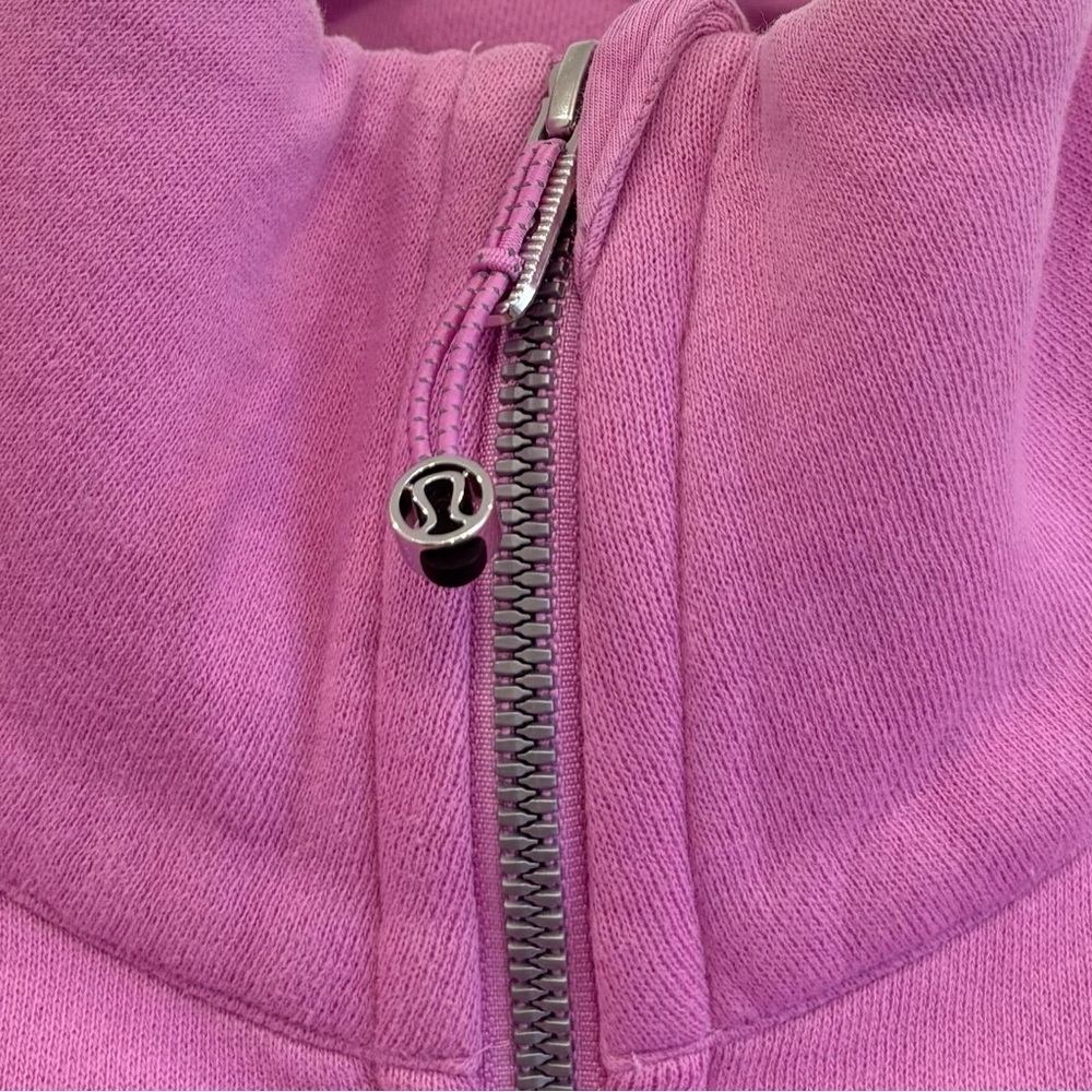 Lululemon Scuba Oversized Funnel Neck Half Zip *Long In Dahlia Mauve Size XS/S - Picture 4 of 6